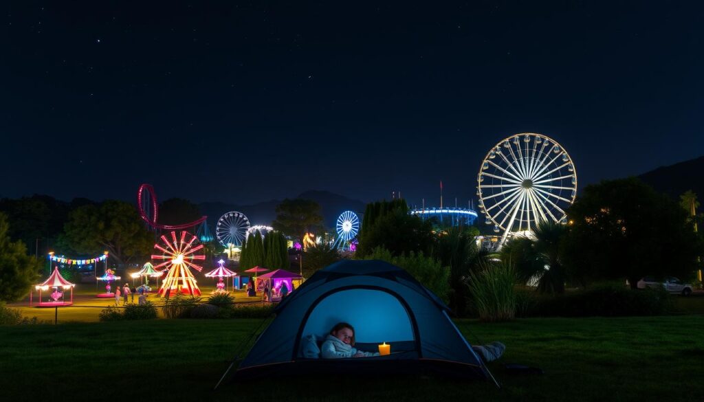 Camping im Freizeitpark